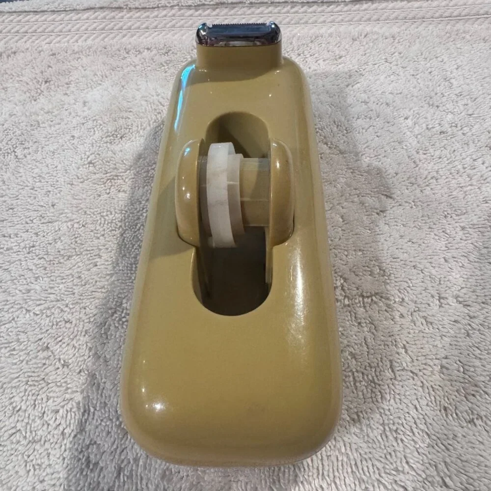 Vintage Eldon 1981 Harvest Yellow Tape Dispenser Retro Desk Accessory Made In Ho
